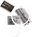 Thin plastic magnifying glassWhite