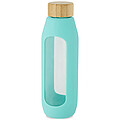 Tidan 600 ml borosilicate glass bottle with silicone grip