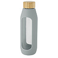 Tidan 600 ml borosilicate glass bottle with silicone grip