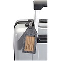 Tie luggage tag, grey