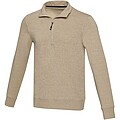 Tin unisex Aware™ recycled quarter zip sweater, oatmeal