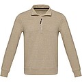 Tin unisex Aware™ recycled quarter zip sweater, oatmeal