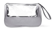 Toiletry bag microfibre w PVC, grey
