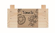 Tomato kit in wooden crate