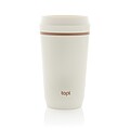 Topl Recycled Plastic To Go Tumbler Patented 360 Lid 354ml, brown