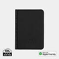 Trackmate RCS rpolyester passport holder worldwide locating, black