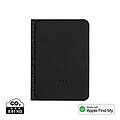 Trackmate RCS rpolyester passport holder worldwide locating, black