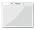 Transparent badge 10cmx8cm