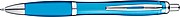Transparent ball pen with rubber grip