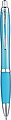 Transparent ball pen with rubber grip