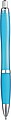 Transparent ball pen with rubber grip