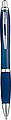 Transparent ball pen with rubber grip