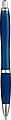 Transparent ball pen with rubber grip