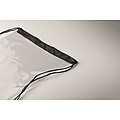 Transparent drawstring bag, black