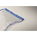 Transparent drawstring bag, royal blue