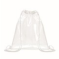 Transparent drawstring bag, white
