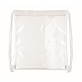 Transparent drawstring bag, white
