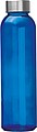 Transparent drinking bottle with grey lid