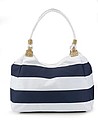 Travel bag with rope handlesBlue/white