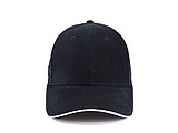 Trendy cap with sandwich visor, black