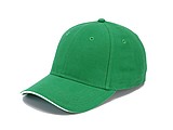 Trendy cap with sandwich visor, medium green