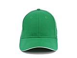 Trendy cap with sandwich visor, medium green