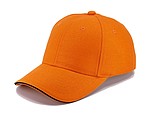 Trendy cap with sandwich visor, orange