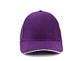 Trendy cap with sandwich visor, purple