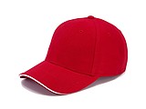 Trendy cap with sandwich visor, red