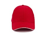 Trendy cap with sandwich visor, red
