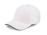 Trendy cap with sandwich visor, white
