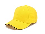 Trendy cap with sandwich visor, yellow