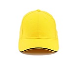 Trendy cap with sandwich visor, yellow