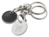 Trolley coin keyring, black