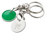 Trolley coin keyring, green