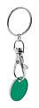 Trolley coin keyring, green
