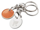 Trolley coin keyring, orange