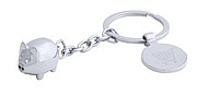 trolley coin keyring, pig