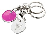 Trolley coin keyring, pink