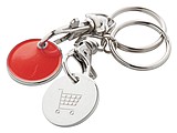 Trolley coin keyring, red