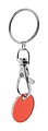 Trolley coin keyring, red