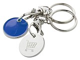Trolley coin keyring, royal blue