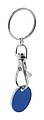 Trolley coin keyring, royal blue
