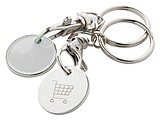 Trolley coin keyring, white