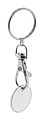 Trolley coin keyring, white