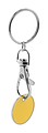 Trolley coin keyring, yellow