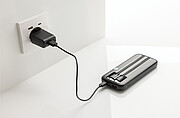 Turbopack RCS rplastic powerbank 10.000 integrated cables, black