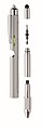 Twist action spirit level pen