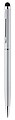 Twist and touch ball pen, matt silver