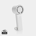 Twist RCS recycled plastic re-chargeable portable fan, white
